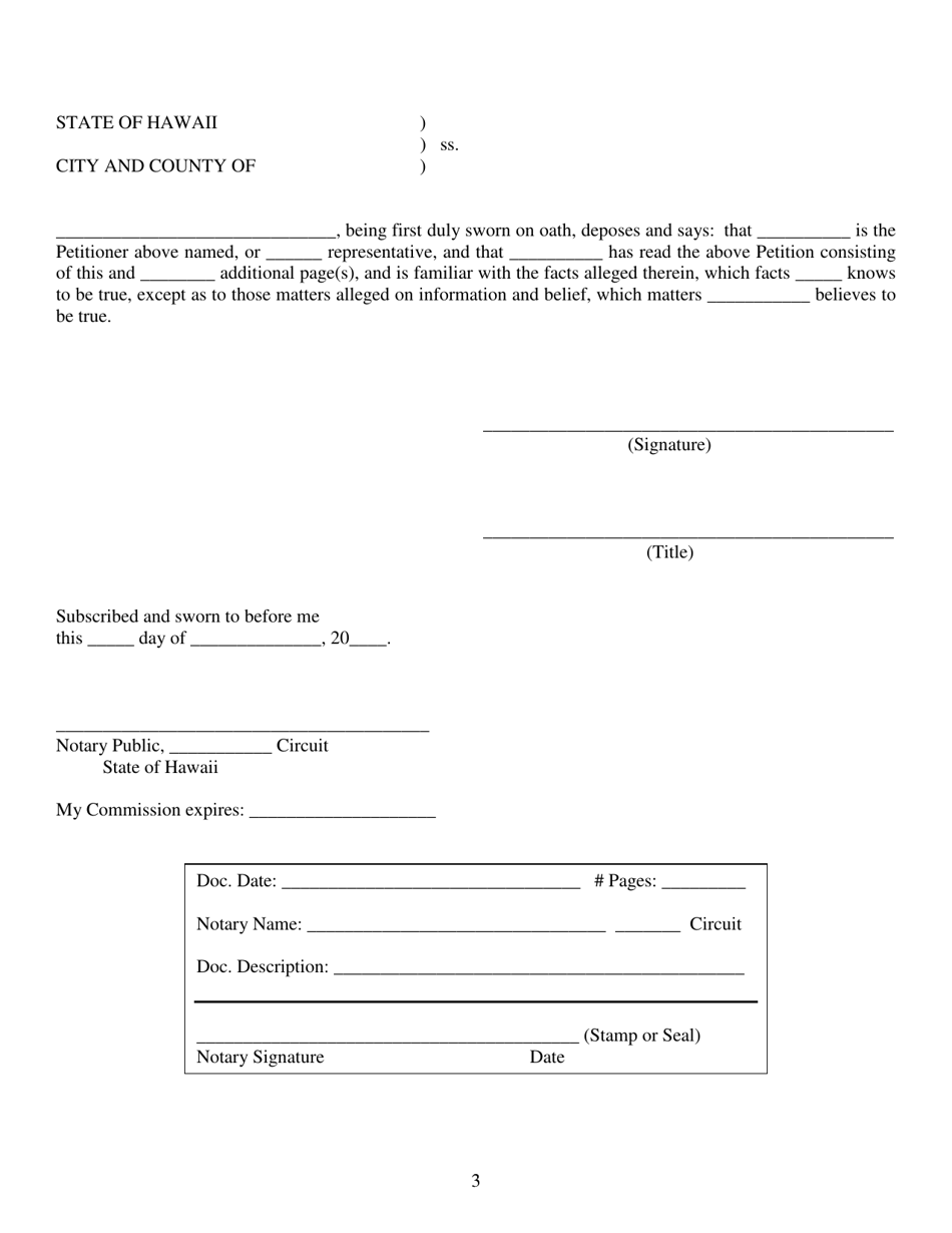 Form HLRB-6 Statement of Objections to the Conduct of Election or Conduct Affecting the Results of an Election - Hawaii, Page 3