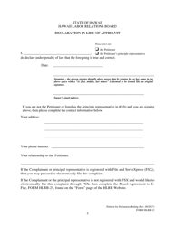 Form HLRB-12 Petition for Declaratory Ruling - Hawaii, Page 3