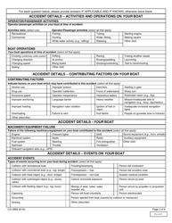Form CG-3865 Recreational Boating Accident Report, Page 3