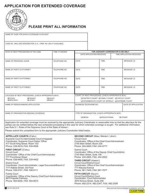 Form CR-P-002  Printable Pdf