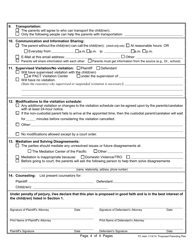 Form 1F-P-796 Proposed Parenting Plan - Hawaii, Page 4