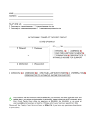 Instructions for Form 1F-P-1098 Order/Notice to Withhold Income for Support - Hawaii, Page 8