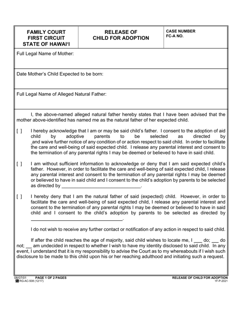 Form 1F-P-2021  Printable Pdf