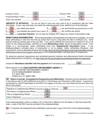 Instructions for Form 1F-P-888 Order/Notice to Withhold Income for Support - Hawaii, Page 10