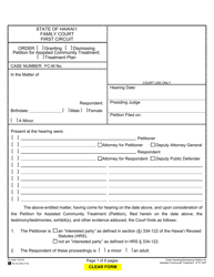 Form 1F-P-1027 Order Granting or Dismissing Petition - Hawaii