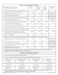 Form 1DC27C Garnishee Calculation Worksheet - Hawaii, Page 2