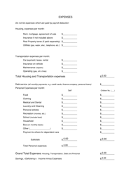 Form 2F-E-035 Income and Expense Statement (Plaintiff) - Hawaii, Page 3