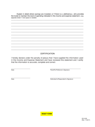 Form 2F-E-035 Income and Expense Statement (Plaintiff) - Hawaii, Page 4