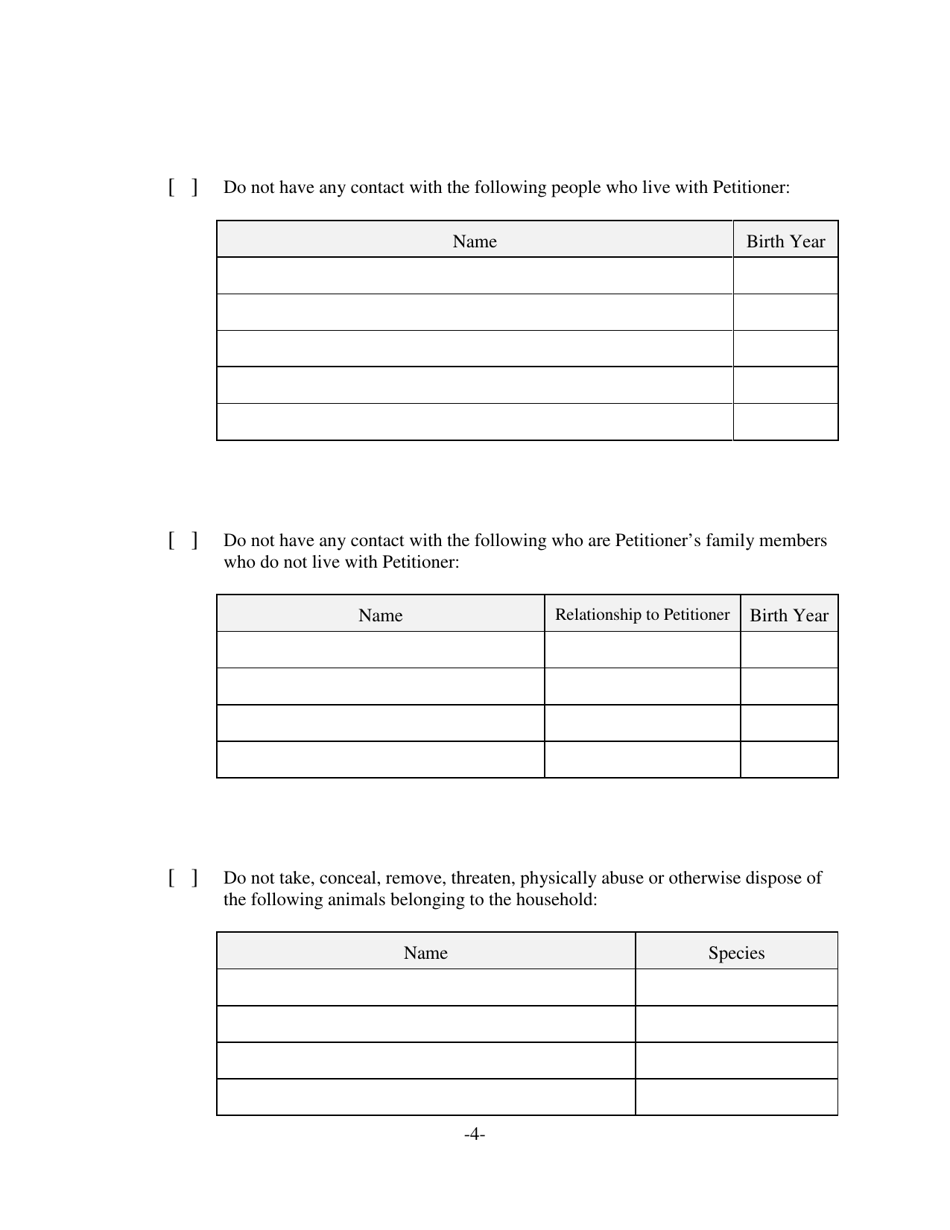Form 2F-P-473 Temporary Restraining Order - Hawaii, Page 4