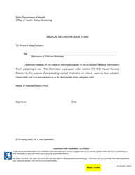 Form 2F-P-226 &quot;Medical Record Release Form&quot; - Hawaii