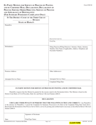 Form 3DC40 Ex Parte Motion for Service of Process by Posting and by Certified Mail; Declaration; Declaration of Process Server; Order Directing Service of Process and Appearance of Defendant(S) (For Summary Possession Complaints Only) - Hawaii