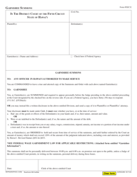 Document preview: Form 5DC32 Garnishee Summons - Hawaii