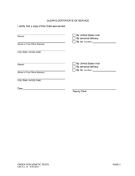 Form CAO FL4-14 Order for Genetic Tests - Idaho, Page 2
