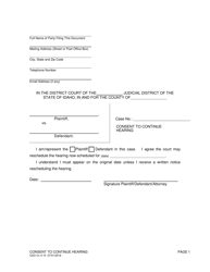 Document preview: Form CAO Cv4-15 Consent to Continue Hearing - Idaho