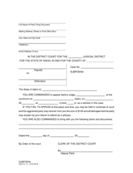 Document preview: Form CAO Cv5-1 Subpoena - Idaho