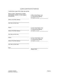 Form CAO GCS4-4 Joinder Order - Idaho, Page 2