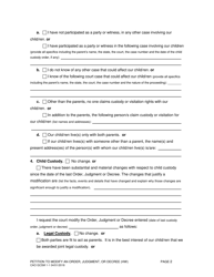 Form CAO GCSM1-1 &quot;Petition to Modify an Order, Judgment, or Decree (Hw)&quot; - Idaho, Page 2