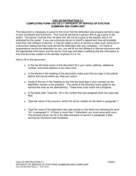 Document preview: Instructions for Form CAO UD2-1 Affidavit of Service (Summons &amp; Complaint) - Idaho