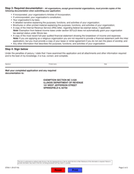 Form STAX-1 Application for Sales Tax Exemption - Illinois, Page 2