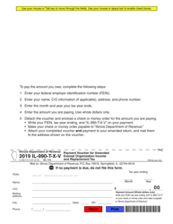 Document preview: Form IL-990-T-X-V Payment Voucher for Amended Exempt Organization Income and Replacement Tax - Illinois