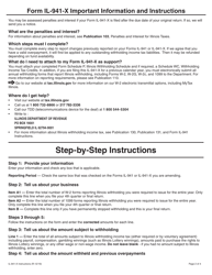 Instructions for Form IL-941-X Amended Illinois Withholding Income Tax Return - Illinois, Page 2