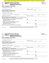 Form PST-2 Prepaid Sales Tax Statement of Tax Paid - Illinois