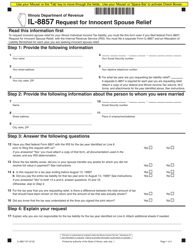 Document preview: Form IL-8857 Request for Innocent Spouse Relief - Illinois