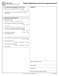 Public Health Nurse Form for Lead Assessment - Illinois, Page 3