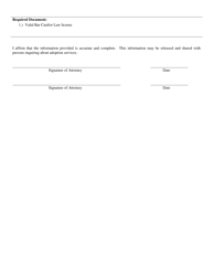 Form CFS490-1B Out of State Adoptive Placement Adoption Attorney Application for Registration - Illinois, Page 2