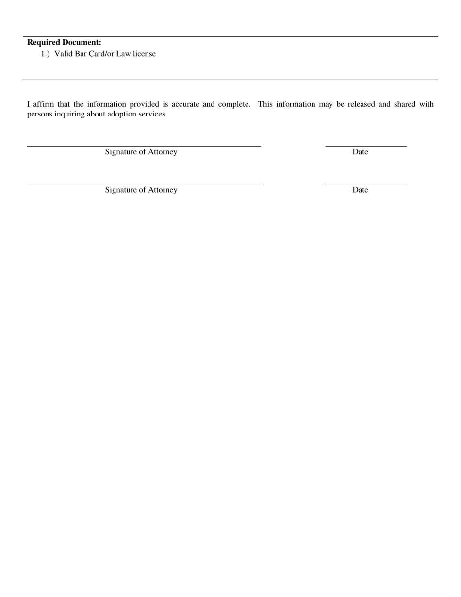 Form CFS490-1B Out of State Adoptive Placement Adoption Attorney Application for Registration - Illinois, Page 2