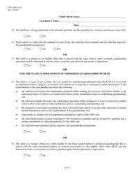 Form CFS1800-A-G Subsidized Guardianship Eligibility Determination - Illinois, Page 2