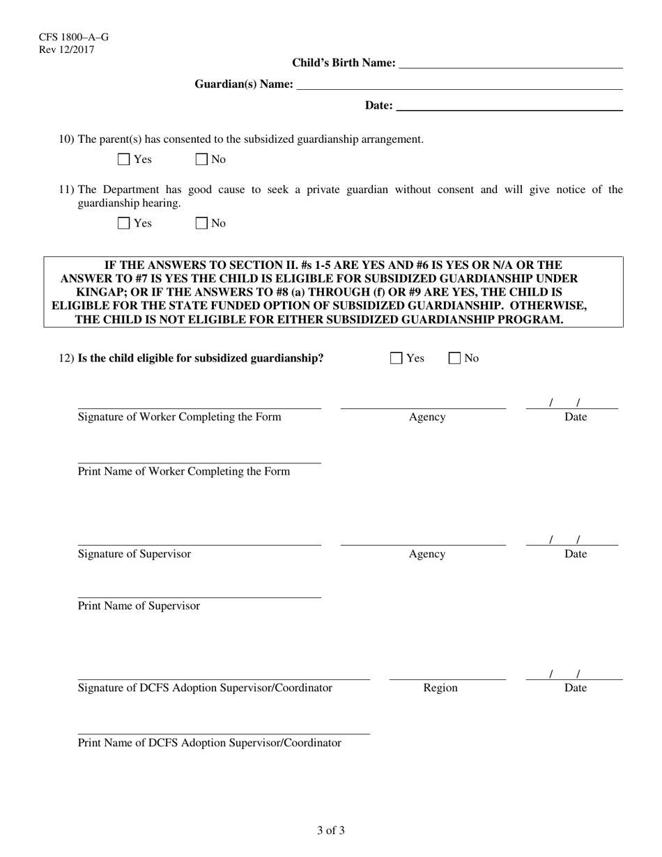 Form CFS1800-A-G - Fill Out, Sign Online and Download Fillable PDF ...