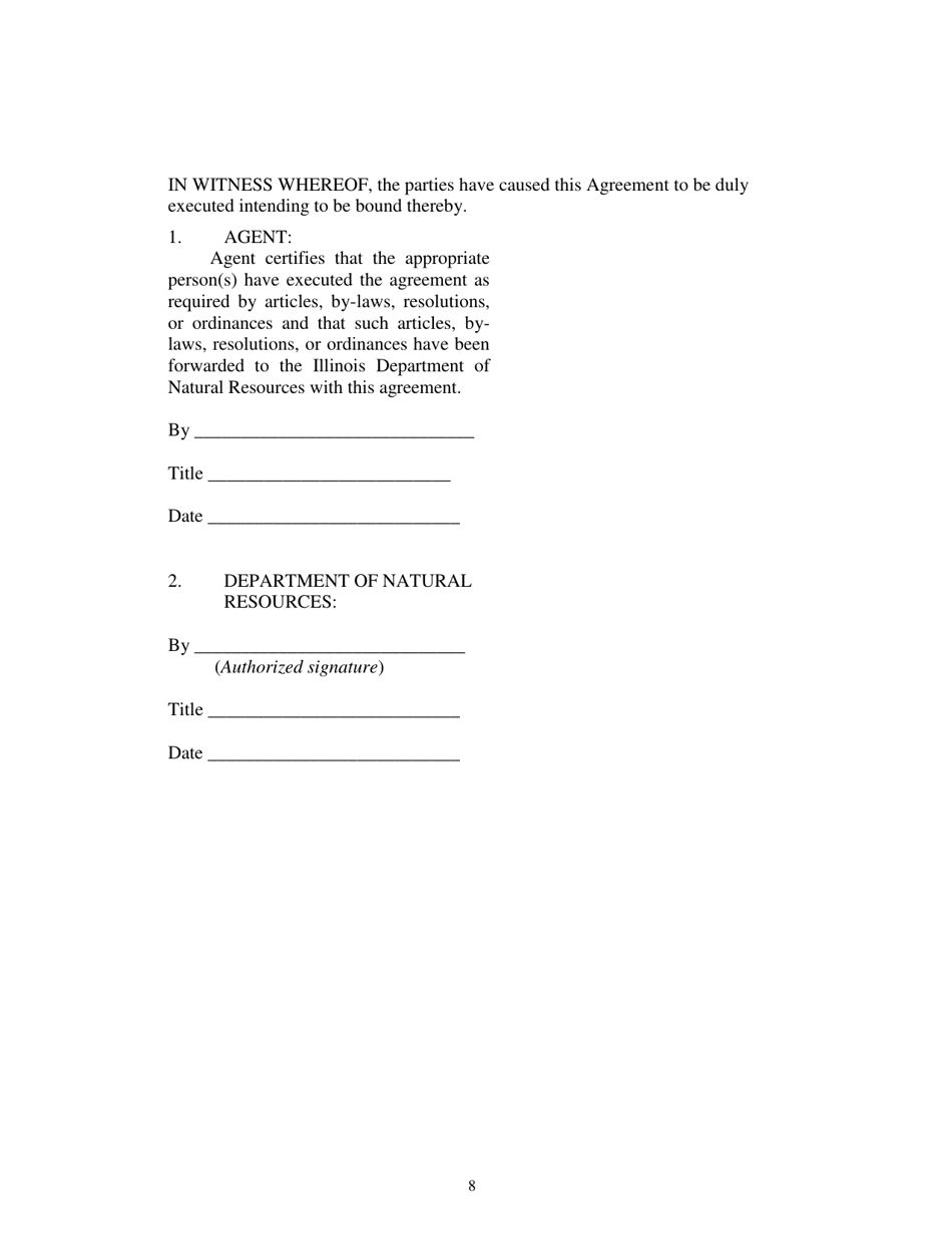 Vendor License Agent Contract - Illinois, Page 8