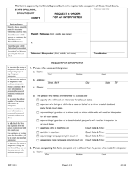 Document preview: Form IR-P1101.2 Request & Order for an Interpreter - Illinois