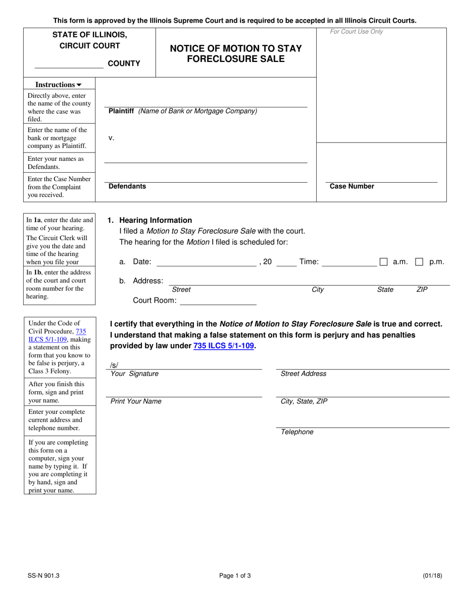 Form SSN901.3 Download Fillable PDF or Fill Online Notice of Motion to