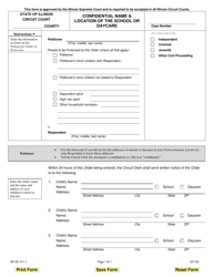 Document preview: Form OP-SC411.1 Confidential Name & Location of the School or Daycare - Illinois
