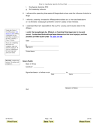 Form OP-AS410.1 Affidavit of Parenting Time Supervisor - Illinois, Page 2