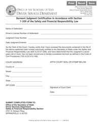 Form DSD SR92 Dormant Judgment Certification in Accordance With Section 7-309 of the Safety and Financial Responsibility Law - Illinois, Page 2