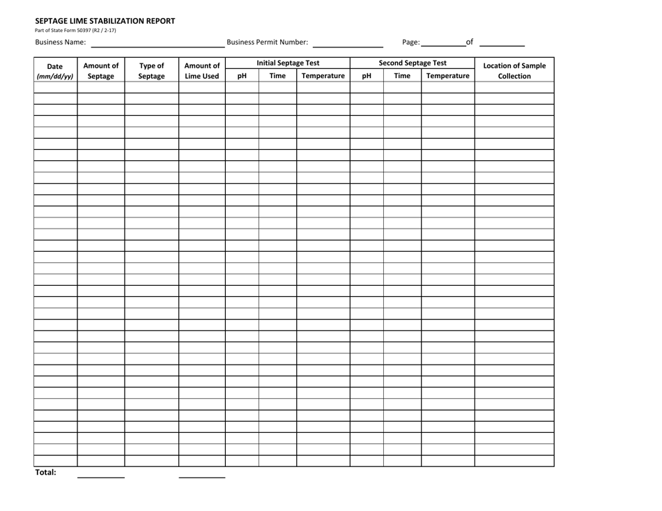 State Form 50397 Septage Land Application Quarterly Report - Indiana, Page 3