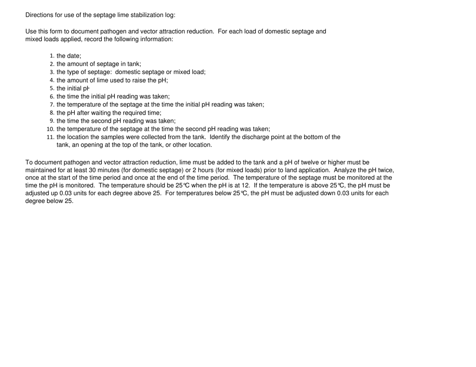 State Form 50397 Septage Land Application Quarterly Report - Indiana, Page 4