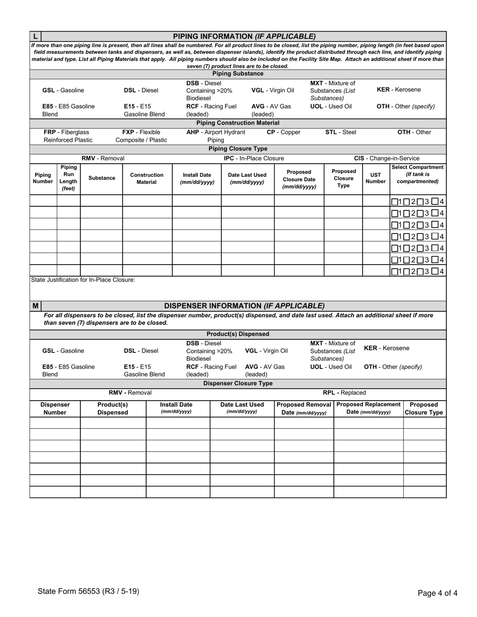 State Form 56553 Thirty (30) Day Notification of Intent to Close - Indiana, Page 4