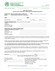 Form GH-1 &quot;Greyhound Dog Application for Iowa-Whelped Litter Registration&quot; - Iowa