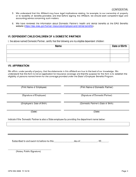 Form CFN552-0693 Affidavit of Domestic Partnership - Iowa, Page 3