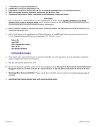 DNR Form 542-1372 Monthly Report of Commercial Fishing - Iowa, Page 2