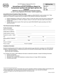 DNR Form 542-0371 Annual/Semi-annual Compliance Report for Compression Ignition (Ci) and Spark Ignition (Si) Engines - Iowa