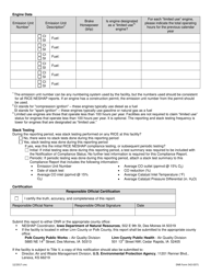 DNR Form 542-0371 Annual/Semi-annual Compliance Report for Compression Ignition (Ci) and Spark Ignition (Si) Engines - Iowa, Page 2