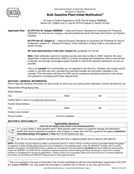 Document preview: DNR Form 542-0376 Bulk Gasoline Plant Initial Notification - Iowa