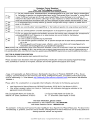 DNR Form 542-0376 Bulk Gasoline Plant Initial Notification - Iowa, Page 2