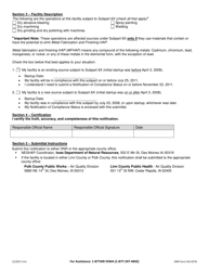 DNR Form 542-0378 Metal Fabrication and Finishing Initial Notification - Iowa, Page 2