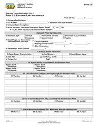 Document preview: Form 2.0 (DNR Form 542-4013) Part 1 Emission Point Information - Iowa